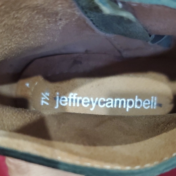 Jeffrey Campbell Green Ankle Boots with Modern Western Style - Picture 2 of 10